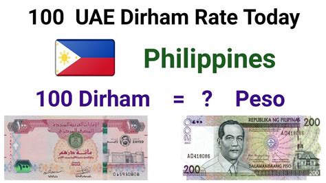 1 aed to philippine peso rate today|100 United Arab Emirates Dirhams (AED) to Philippine Pesos .